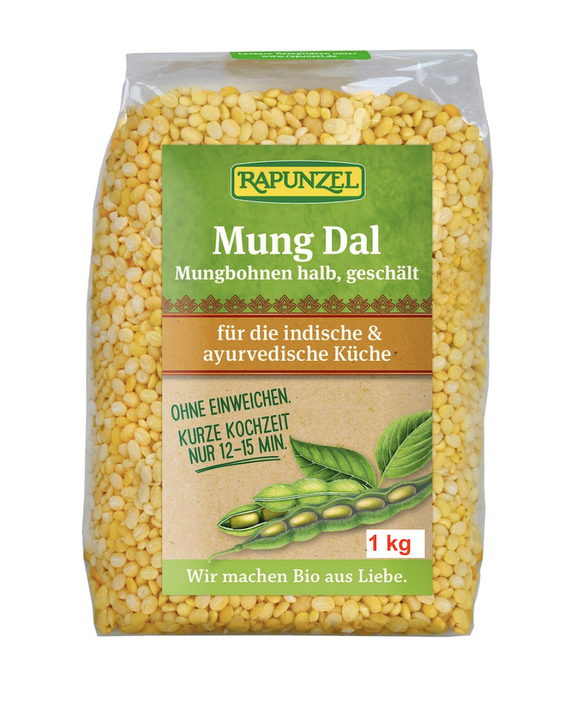 Organic mung dal peeled